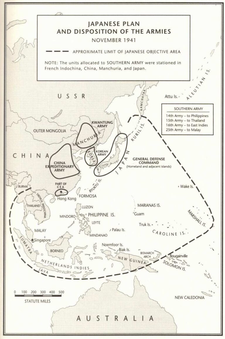 WWII, Japanese troop map, Philippines