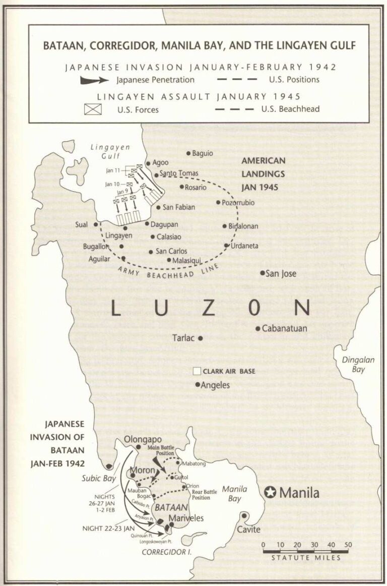 Bataan/Corregidor War Zone, Lingayen Gulf, Manila Bay