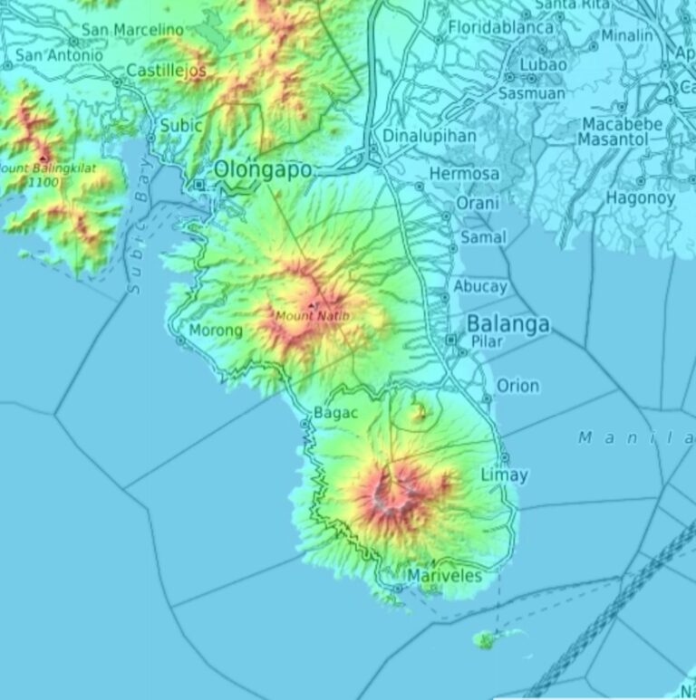 Bataan,topography, Philippines