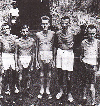 Camp O'Donnell, Capas, Tarlac, Bataan Death March, Philippines, WWII in Pacific, Emaciated Survivors