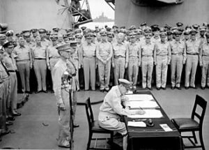 Japanese surrender, MacArthur, USS Missouri