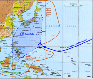 USN WW II Pacific Saipan Philippine Sea Map